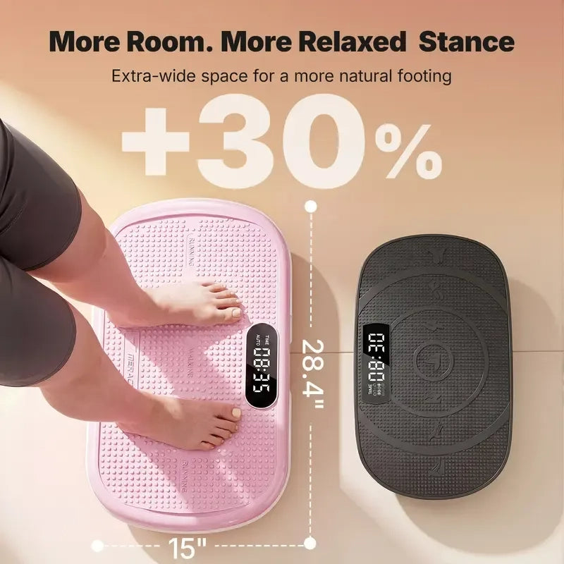 MERACH 4D Full-Body Vibration Platform—supports lymphatic drainage, fat loss, and muscle activation; features Bluetooth connectivity.