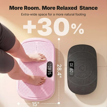 MERACH 4D Full-Body Vibration Platform—supports lymphatic drainage, fat loss, and muscle activation; features Bluetooth connectivity.