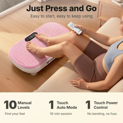 MERACH 4D Full-Body Vibration Platform—supports lymphatic drainage, fat loss, and muscle activation; features Bluetooth connectivity.